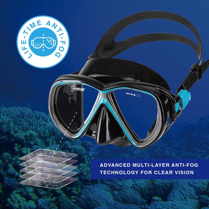 Seavenger Hanalei Anti-Fog 4-Piece Snorkeling Set (Mint  Small) - Image 2